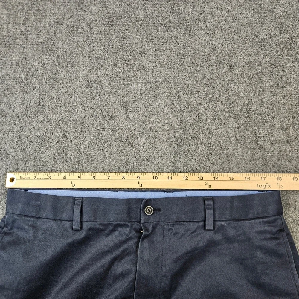 Brooks Brothers Clark Fit Advantage Chino Stretch Pants Navy Blue Mens 36x34